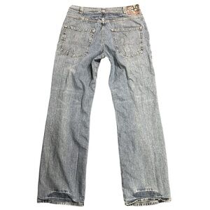 Y2K BURTON men's baggy relaxed fit faded skater jeans, 36".